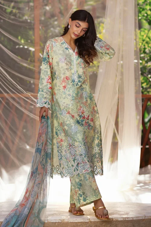 Image Studio ' Lemon Yellow' Stitched Embroidered Shirt | Cotton | 1 Pc