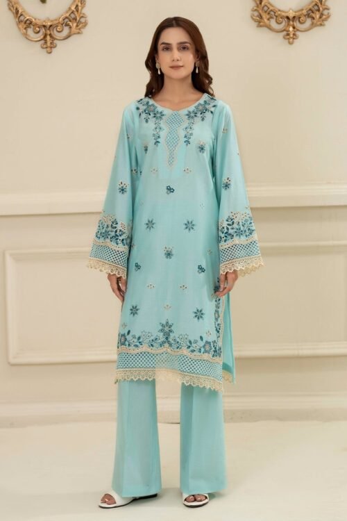 Adan's Libas D02 Cotton Embroidered 'Feroze' 2-Piece Ready-to-Wear Suit