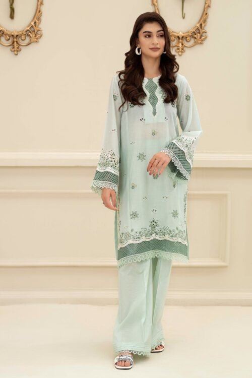 Adan's Libas D01 'Light Blue' Embroidered 2-Piece RTA Suit