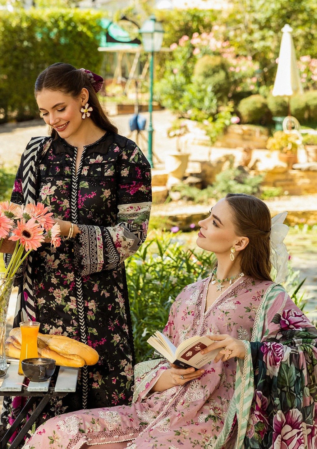 Elaf | Belleza | Black | Lawn | Unstitched | Print Chikankari Collocation '25 | 3 pc set - Image 6