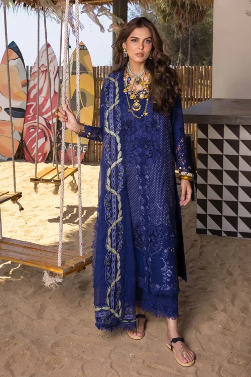 Saira Shakira | Luxury lawn'25 | Leyla-b | Lawn | Salmon pink | Embroidered Suit | 3pc