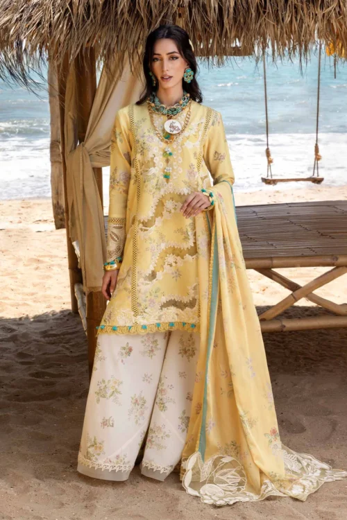 Saira Shakira | Luxury lawn'25 | Serena-a | Lawn | Macaroon | Embroidered Suit | 3pc