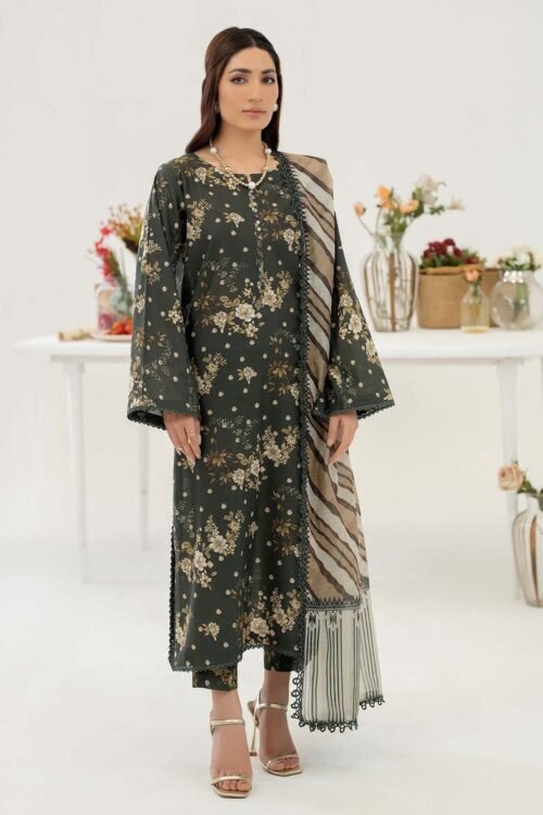 Adan's Libas D17 'Black' Ready-To-Wear Cotton Prints 3-Piece Set