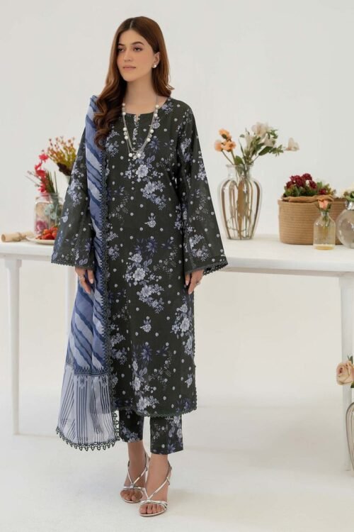 Adan's Libas D18 'Blue' Cotton Prints Ready-To-Wear | 3-Piece Set
