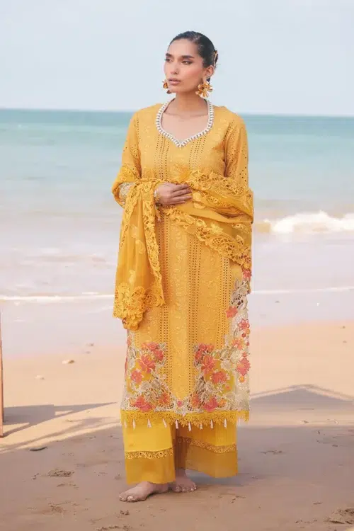 Imrozia Serene Hania Collection '25 - 'Mustard' Stitched 3-Piece Lawn