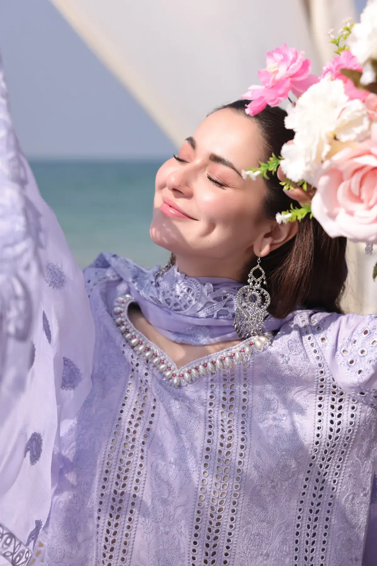 Imrozia Serene | Hania Collection '25 | Lawn | Light-Purple | Stitched | 3pc - Image 3