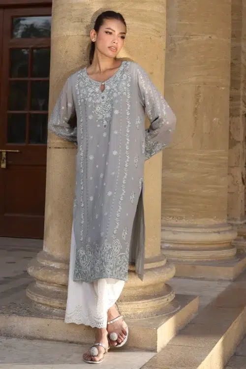 Image Legends of Fall'24 Embroidered Shirt Cotton | Sage Green | 1 pc.