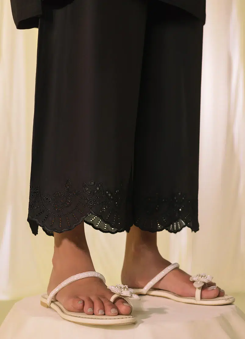 Image Spring Basics 25 Collection Embroidered Bottom "Black" Stitched Cotton 1 pc. - Image 2