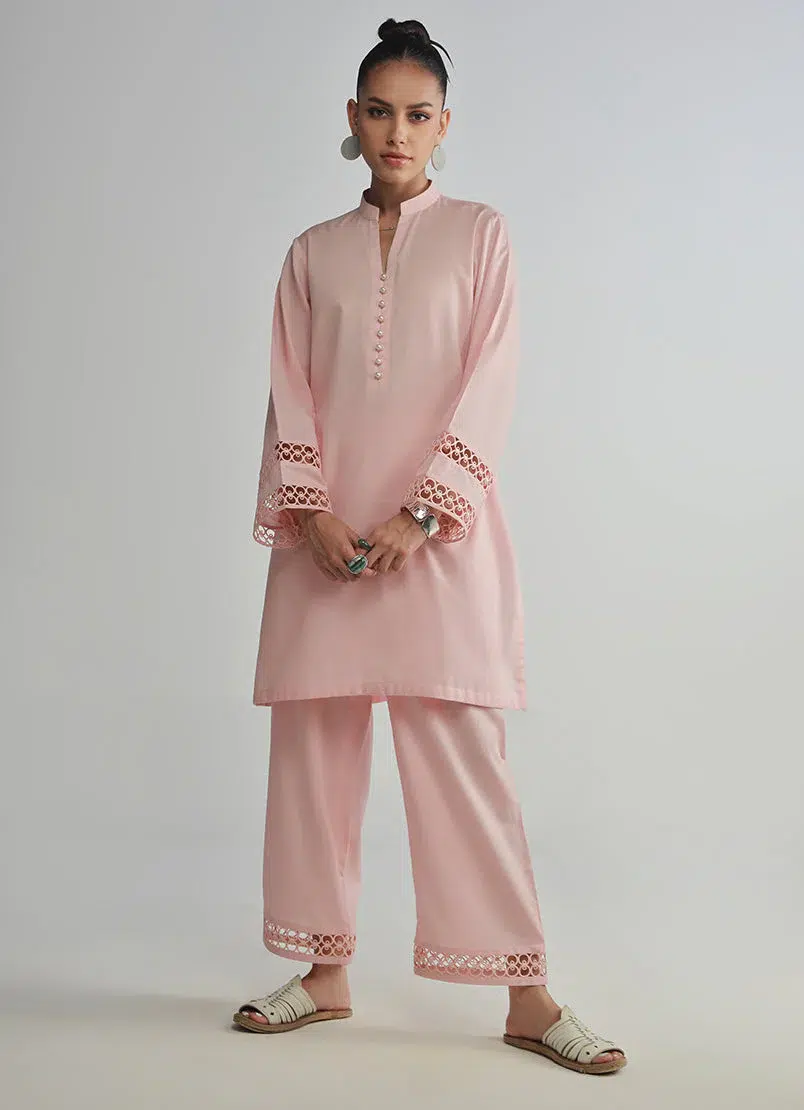 Image Spring Basics 25 Collection Textured Co-ord Set Stitched "Peach" Jacquard 2 pcs.