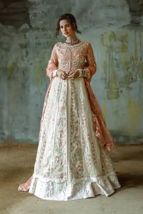 Mushq Stardust 'Galaxy Gown' Net Stitched Wedding Collection | 3Pc Set.
