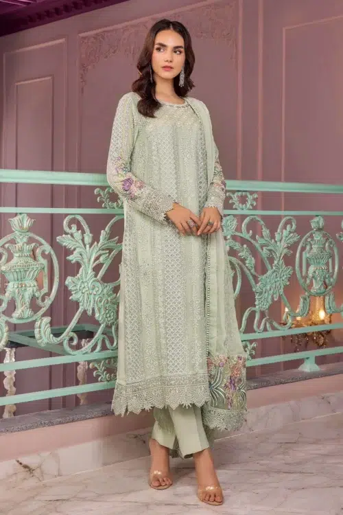 Adan's Libas Ronak-E-Mehal 018 Chiffon 'Feroze' Stitched | 3 Pcs.