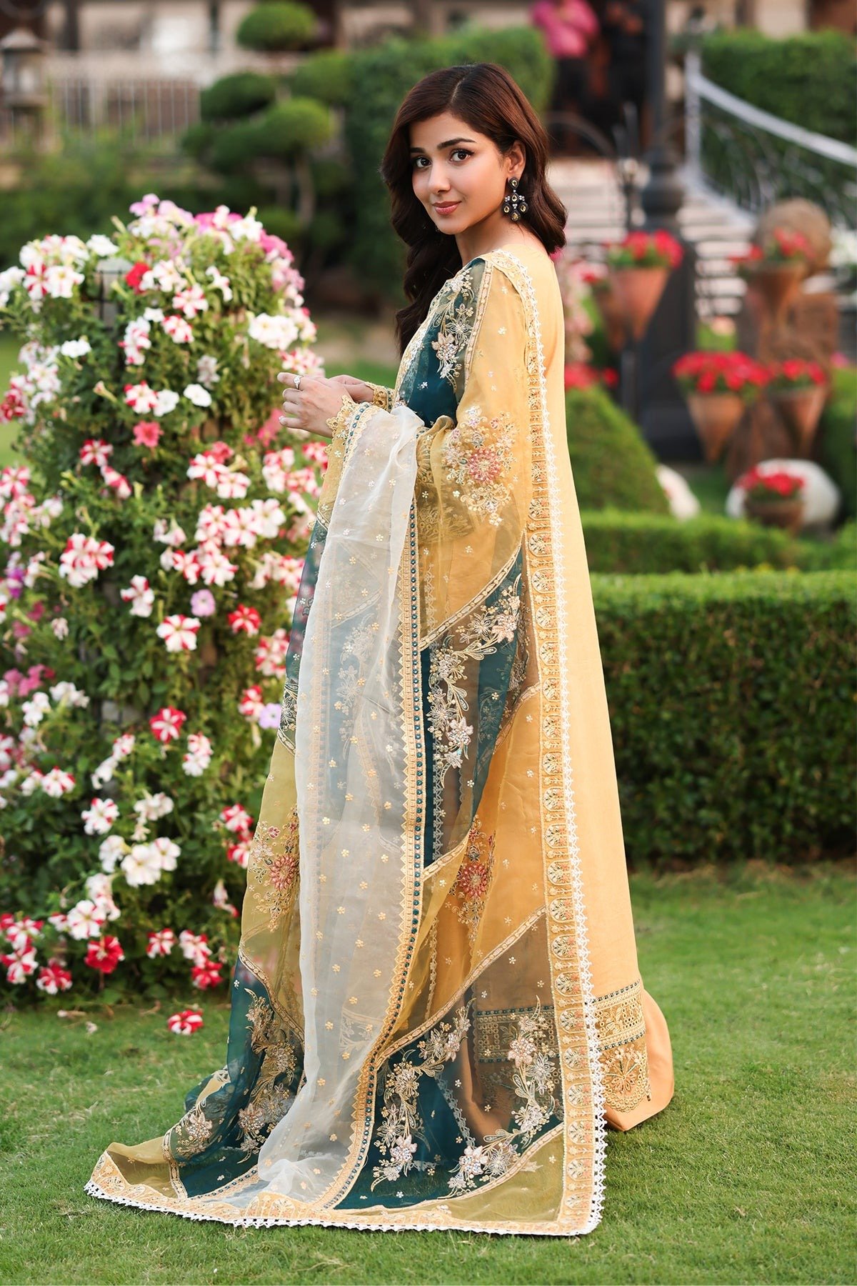 Imrozia 'Mustard' Serene Hayam Luxury Lawn '25| Shakira | Stitched 3 pc - Image 4