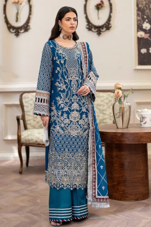Adan's Libas Saleeqa Chiffon Vol-2 "Blue" Stitched Wedding Collection | 3 Pc