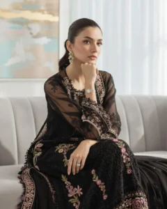 Adan's Libas | Ronak-e-Mehal'2 "Black" D04 Semi-Stitched Wedding Collection | 3 Pcs