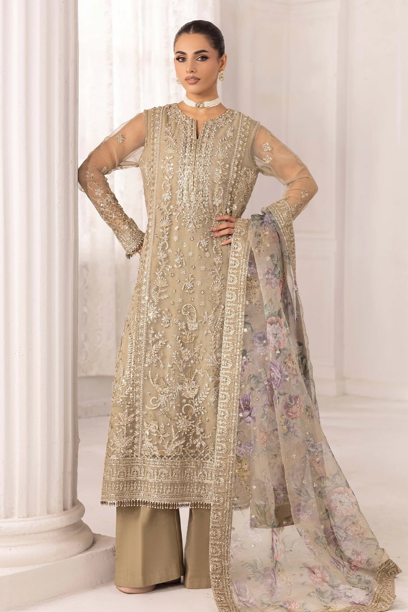 Adan's Libas | Perfume Festive Stitched "Brown" Stitched Wedding Dresses | 3pc set