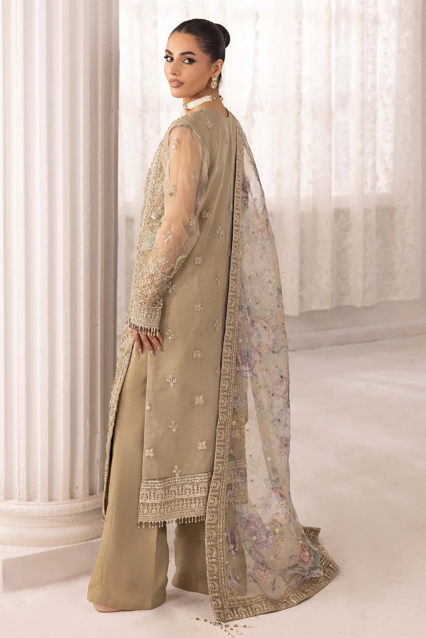 Adan's Libas | Perfume Festive Stitched "Brown" Stitched Wedding Dresses | 3pc set - Image 2