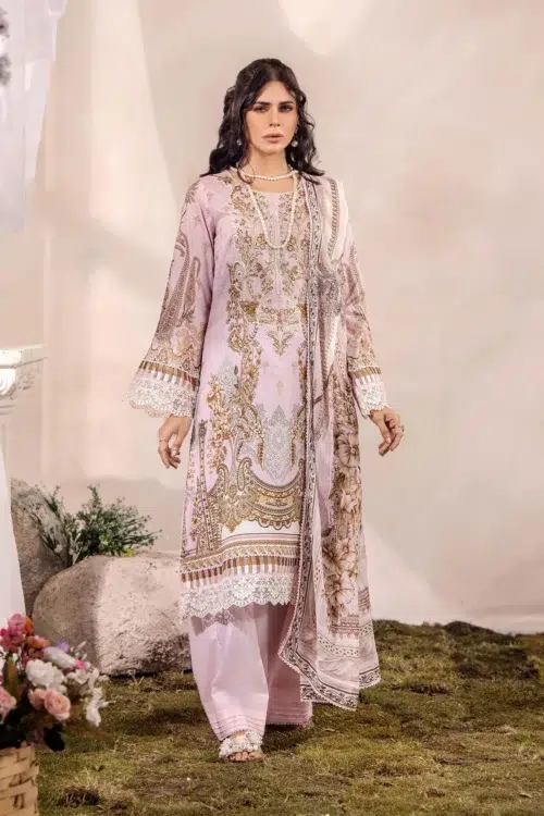 Adan's Libas | Adan's Prints Unstitched Lawn 2026 "Purple" Formal Festive Wear D07 | 3 Pcs.