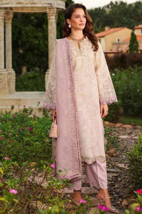 Rang Rasiya | Florence Summer 26' Unstitched Lawn Formal Festive Wear "Pink" D01 | 3Pcs.