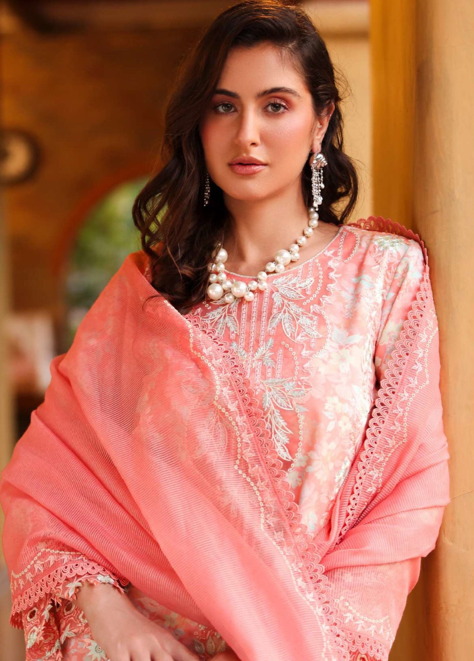 Rang Rasiya | Florence Summer 26' Unstitched Lawn Formal Festive Wear "Pink" D11 | 3Pcs. - Image 2