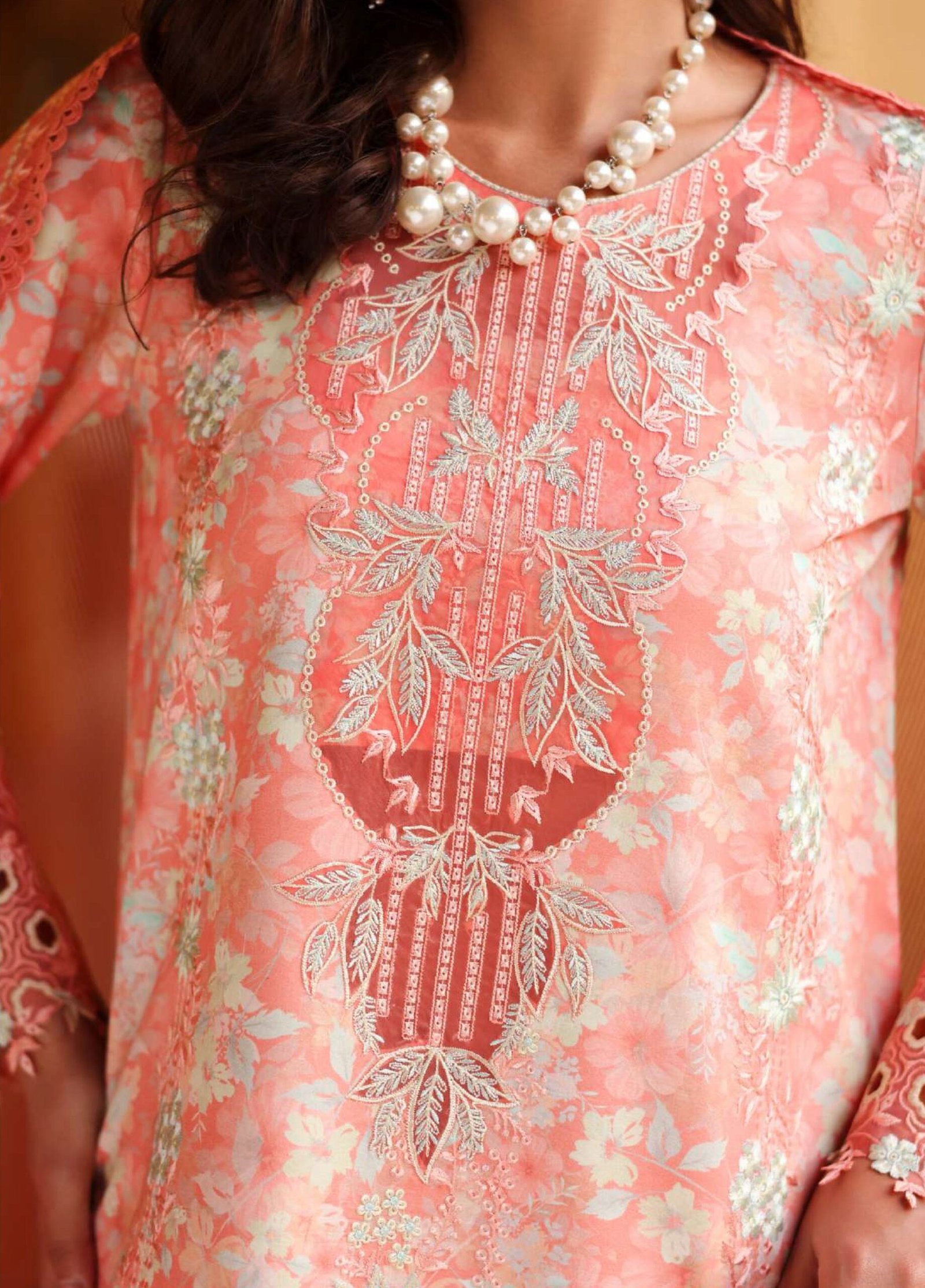 Rang Rasiya | Florence Summer 26' Unstitched Lawn Formal Festive Wear "Pink" D11 | 3Pcs. - Image 3