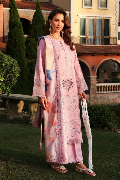 Rang Rasiya | Florence Summer 26' Unstitched Lawn Formal Festive Wear "Pink" D02 | 3Pcs.