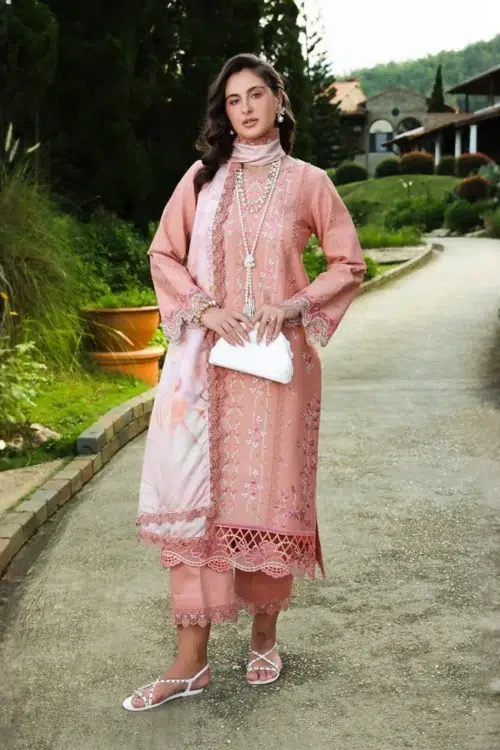 Rang Rasiya | Florence Summer 26' Unstitched Lawn Formal Festive Wear "Pink" D07 | 3Pcs.