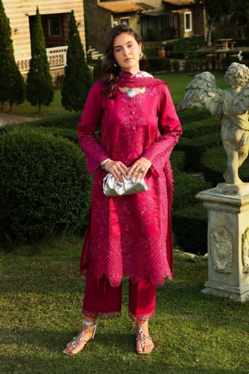 Rang Rasiya | Florence Summer 26' Unstitched Lawn Formal Festive Wear "Pink" D09 | 3Pcs.