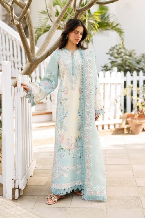 Ayzel | Summer Together Lawn vol-3 26 Unstitched "Blue" D3 Festive Wear| 3pc