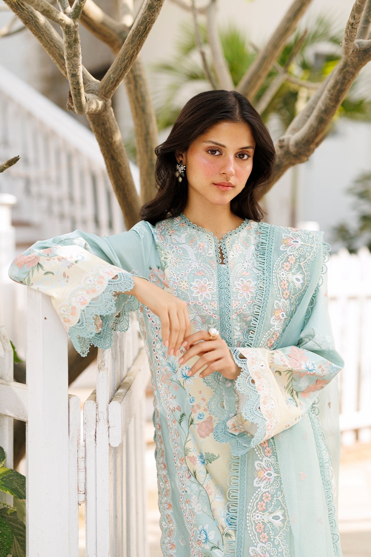 Ayzel | Summer Together Lawn vol-3 26 Unstitched "Blue" D3 Festive Wear| 3pc - Image 4