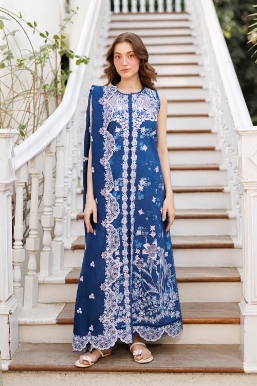 Ayzel | Summer Together Lawn vol-3 26 Unstitched "Blue" D4 Festive Wear| 3pc