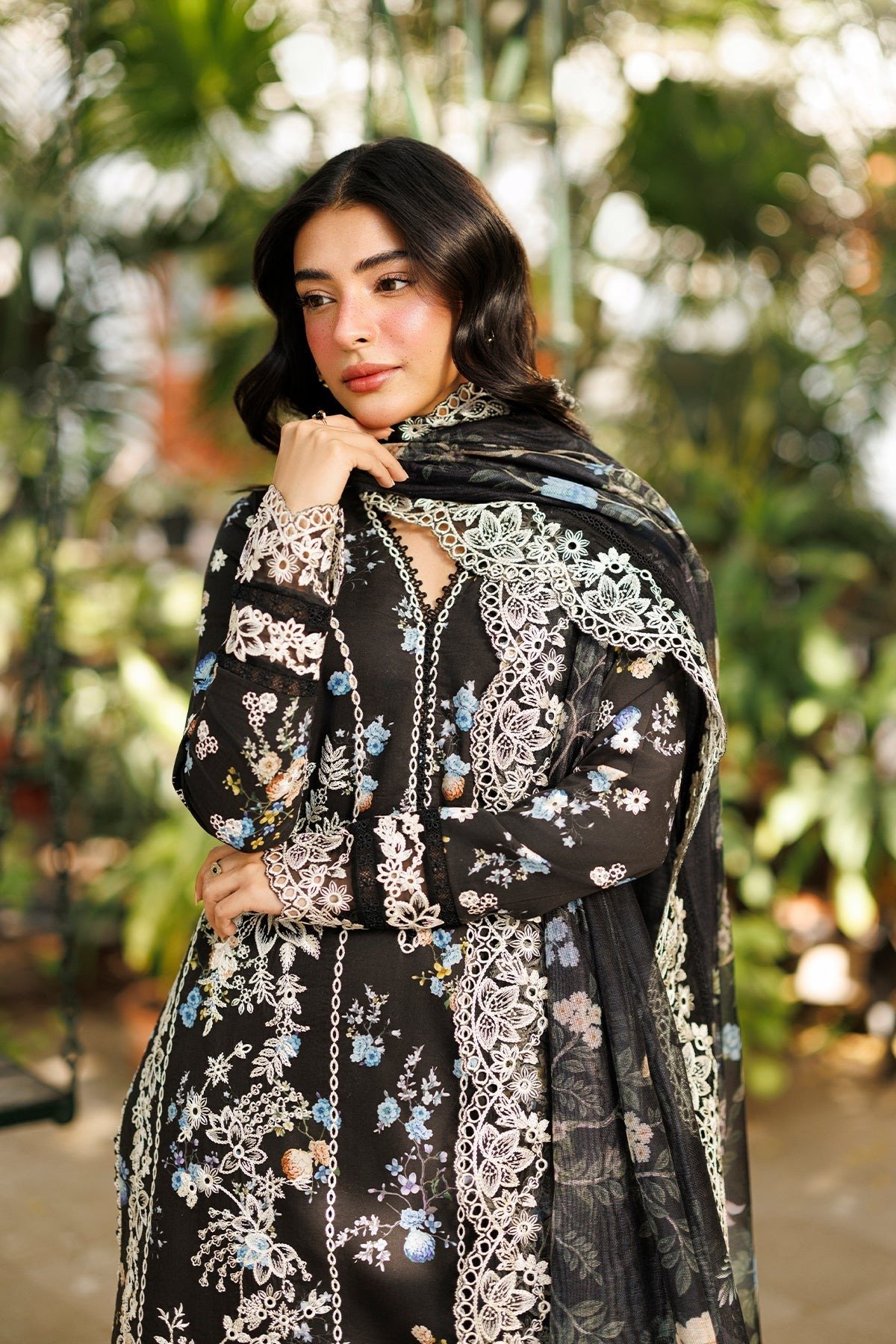 Ayzel | Summer Together Lawn vol-3 26 Unstitched "Black" D6 Festive Wear| 3pc - Image 4