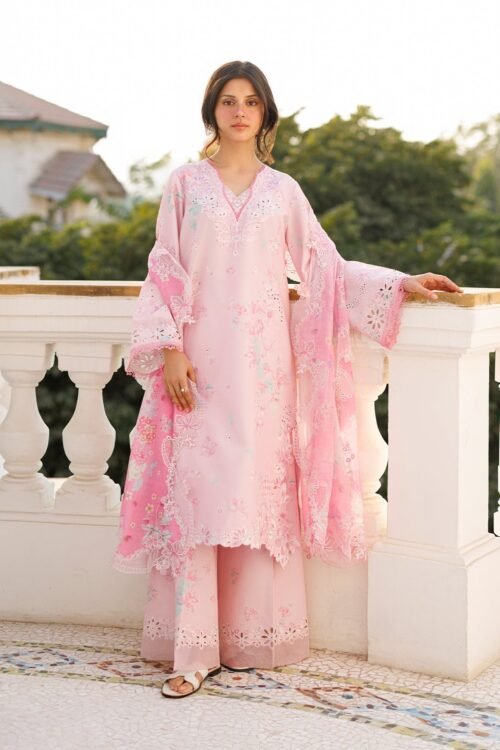 Ayzel | Summer Together Lawn vol-3 26 Unstitched "Pink" D7 Festive Wear| 3pc