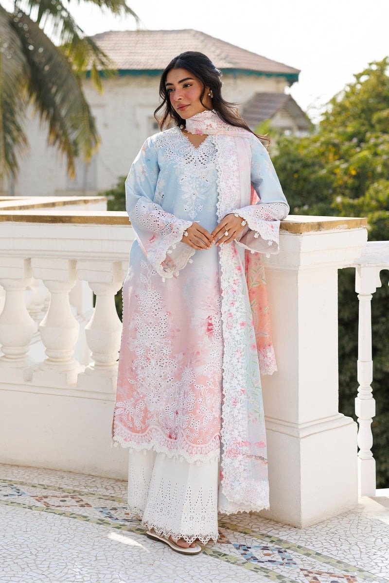 Ayzel | Summer Together Lawn vol-3 26 Unstitched "Blue" D9 Festive Wear| 3pc