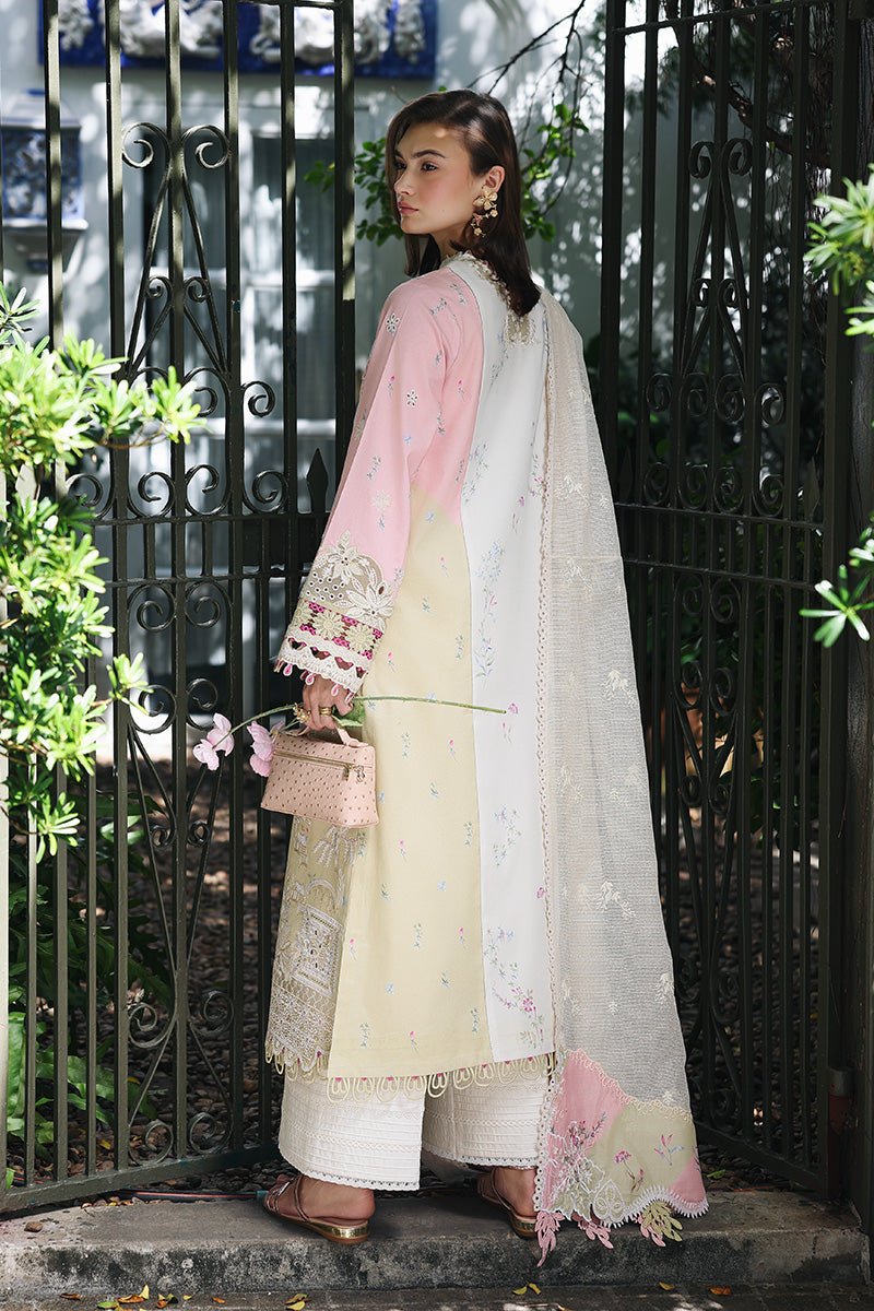 Qalamkar | Qline Lawn 26 Unstitched Lawn Formal Festive Wear "Pink" D02 | 3Pcs. - Image 4