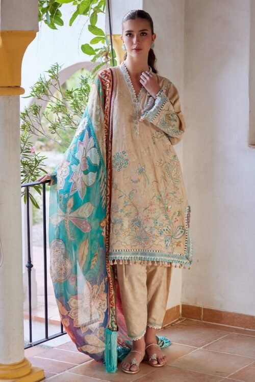 Farah Talib Aziz | Luxury Lawn Unstitched'26 "White" Formal Festive Wear | 12-3pc