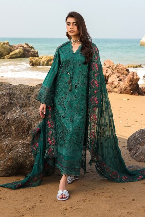 Imrozia serene | Hania'26 Unstitched Luxury Lawn "Green" Formal Festive Wear | SL100-3pc