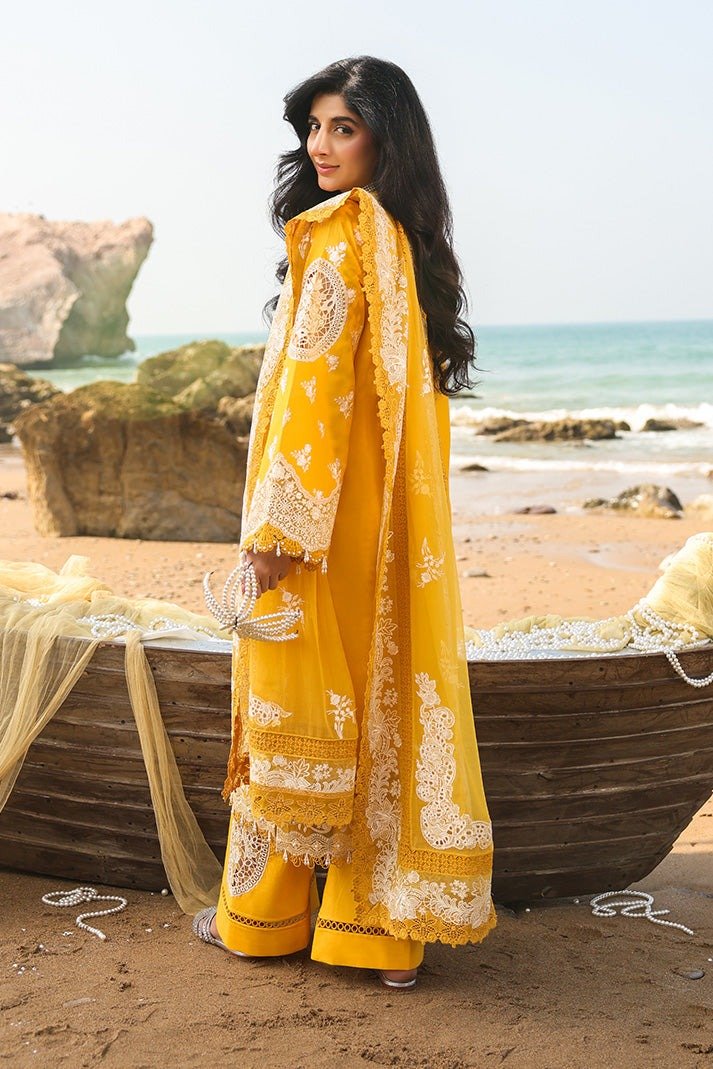 Imrozia serene | Hania'26 Unstitched Luxury Lawn "Yellow" Formal Festive Wear | SL101-3pc - Image 2