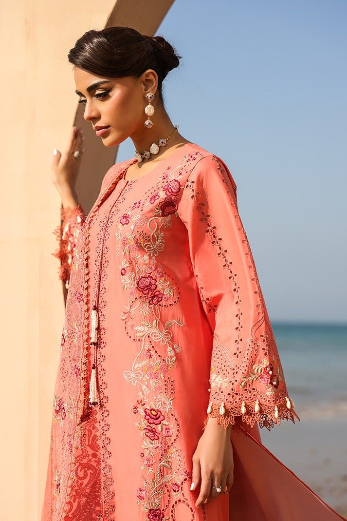 Imrozia serene | Hania'26 Unstitched Luxury Lawn "Pink" Formal Festive Wear | SL108-3pc - Image 4