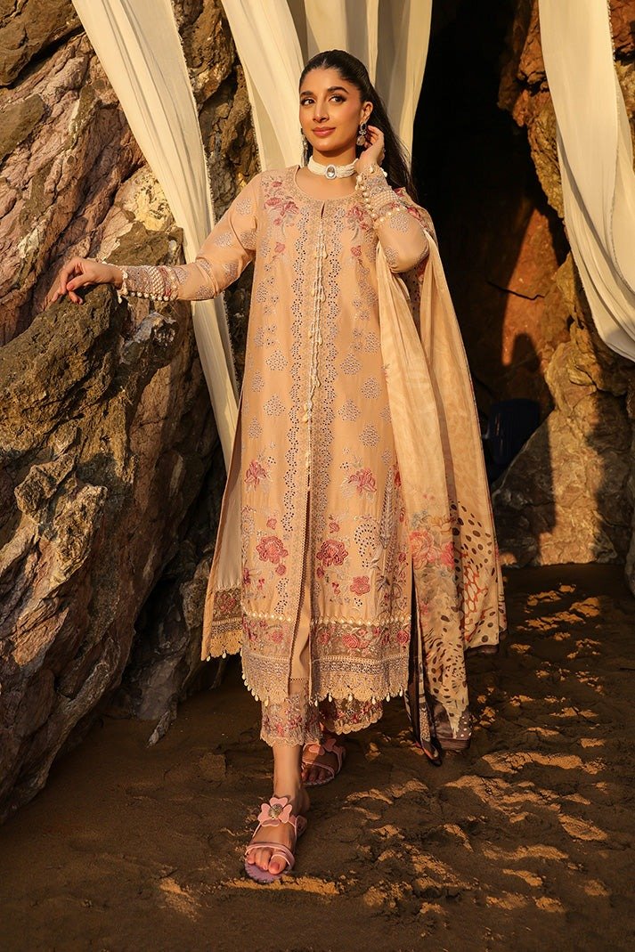 Imrozia serene | Hania'26 Unstitched Luxury Lawn "Gold" Formal Festive Wear | SL113-3pc