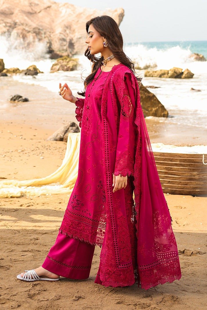Imrozia serene | Hania'26 Unstitched Luxury Lawn "Red" Formal Festive Wear | SL98-3pc - Image 2