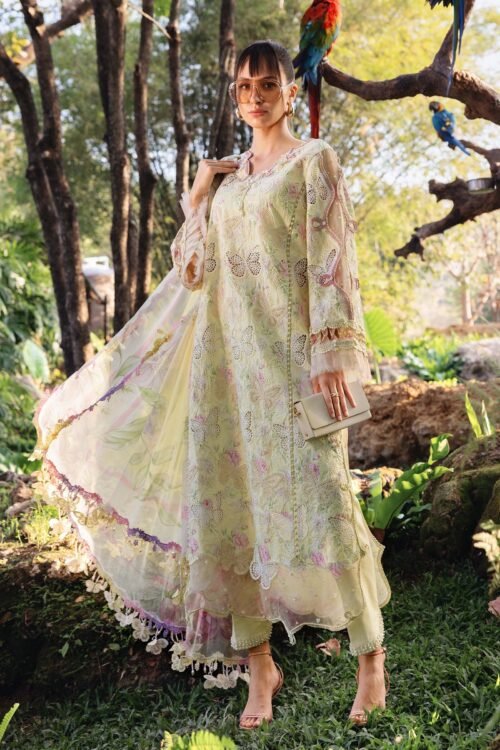 Maria B | M Print'26 1B-Unstitched Lawn "Green" Formal Festive Wear | 3pc
