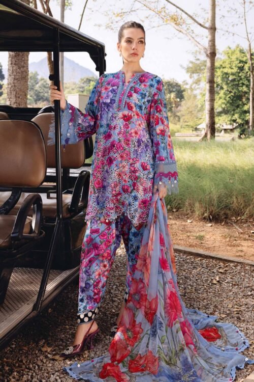 Maria B | M Print'26 2B-Unstitched Lawn "Multicolor" Formal Festive Wear | 3pc