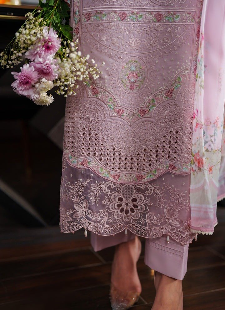 Neeshay | Symphony Luxe Lawn Unstitched "Purple" Formal Festive Wear | 3pc - Image 3