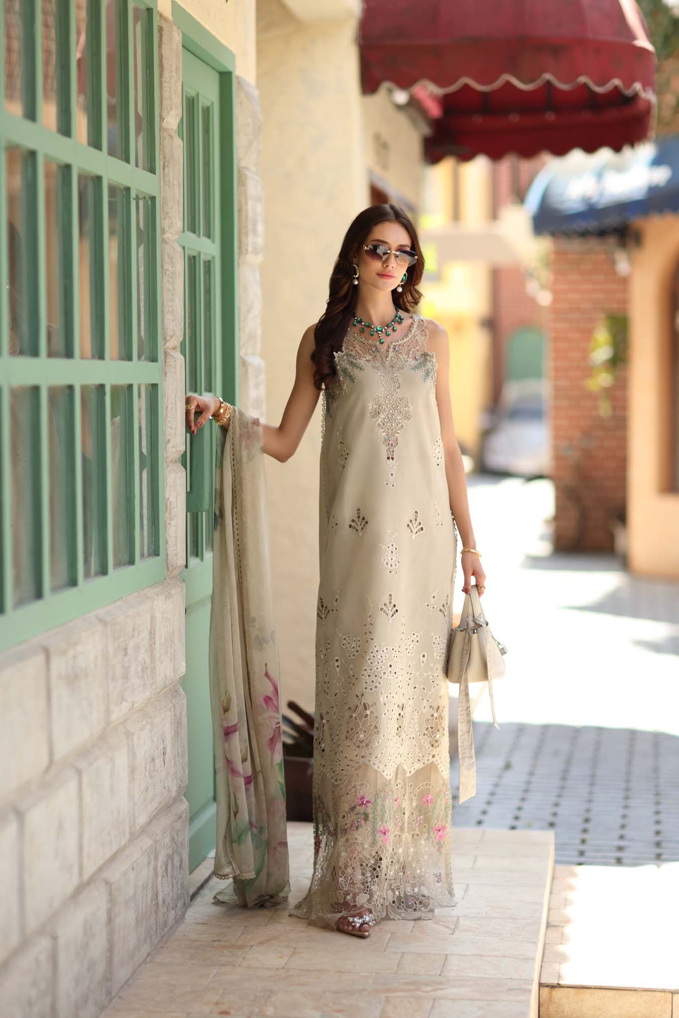 Noor By Sadia Asad | Luxury Lawn'26 6A-Unstitched "Grey" Formal Festive Wear | 3pc