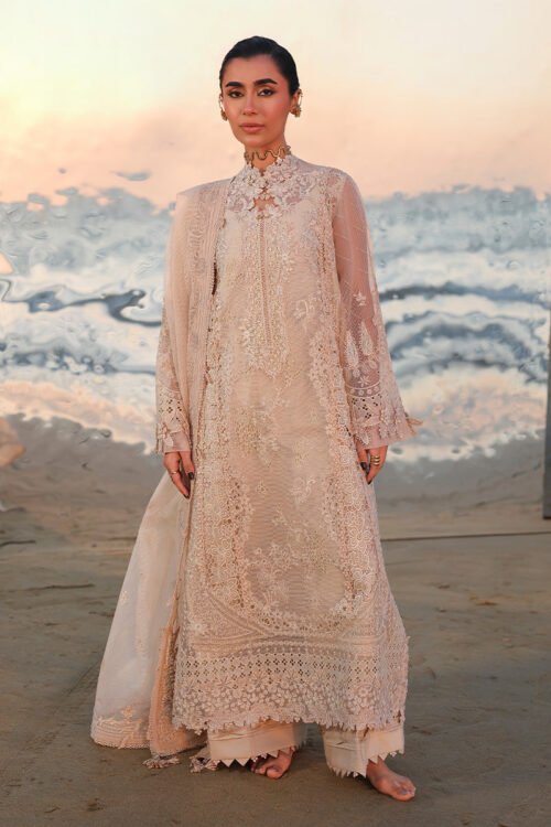 Qalamkar | Sahil Luxury Lawn 26 Unstitched Formal Festive Wear "Pink" SA-15-NEHAN | 3pcs.