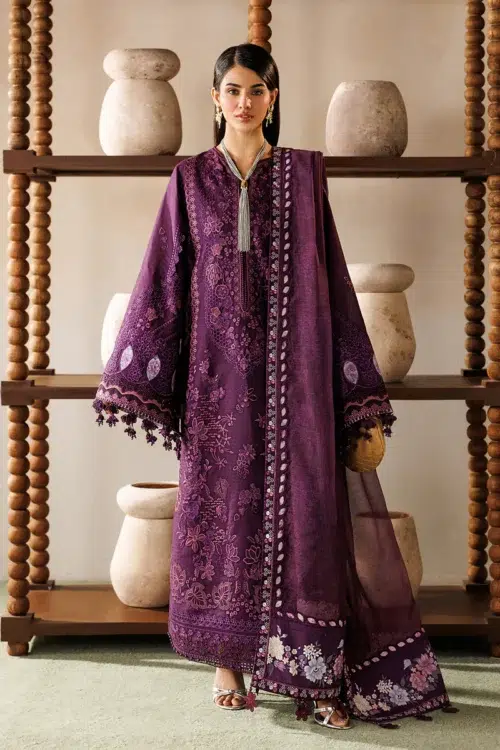 Baroque | Eid Lawn 2026 EL26 D02 Unstitched Formal Festive Wear "Purple" | 3pcs.