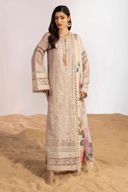 Adan’s Libas | Masakali Luxury Chikankari 26 Stitched lawn Formal Festive Wear "Purple" D04 | 3pcs.