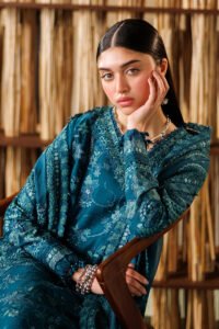 Baroque | Eid Lawn 2026 EL26 D04 Unstitched Formal Festive Wear "Blue" | 3pcs.
