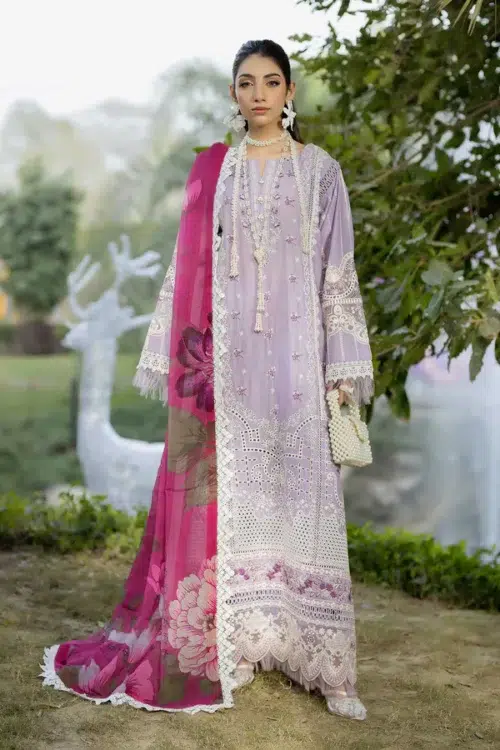 Adan's | Serene Unstitched Lawn 26 Formal Festive Wear "Purple" 5 | 3pcs.