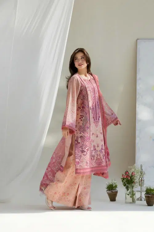 Sobia Nazir Vital Unstitched Collection 26 Lawn Formal Festive Wear "Pink" V-5B | 3Pcs.